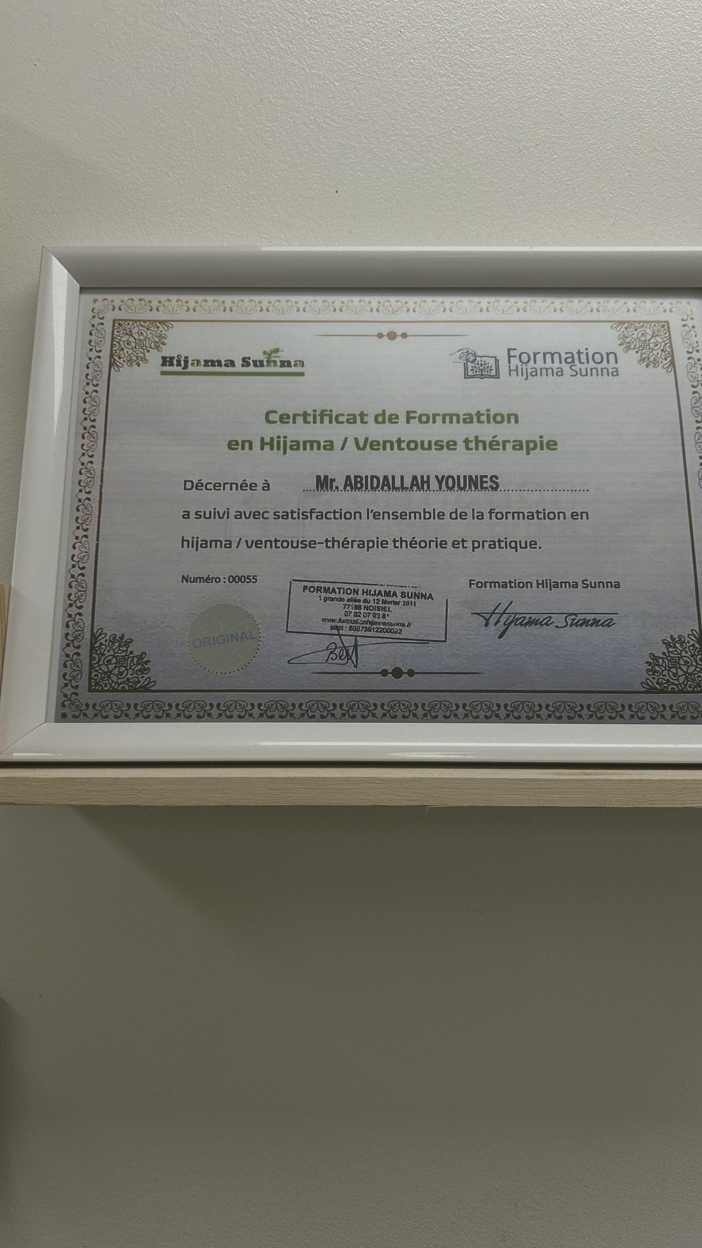 Certification : IMG_4460
